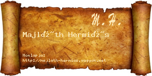 Majláth Hermiás névjegykártya